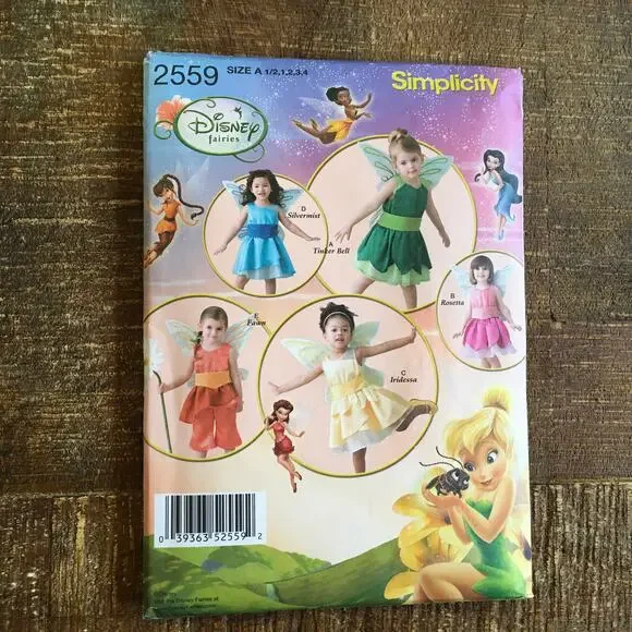 Simplicity | Office | Simplicity Sewing Pattern 2559 Toddler Costume Disney  Fairy Tinkerbell Winguncut | Poshmark